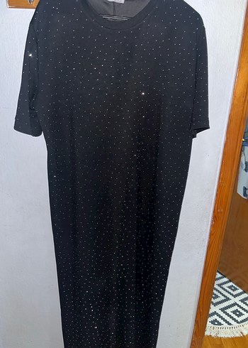 xl Beden siyah Renk Kadın Siyah Uzun Payetli Elbise