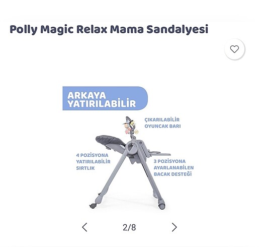  Beden bordo Renk Polly Magic Relax Mama Sandalyesi