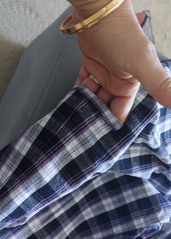 Mor Ekoseli erkek şortu - Görsel 5