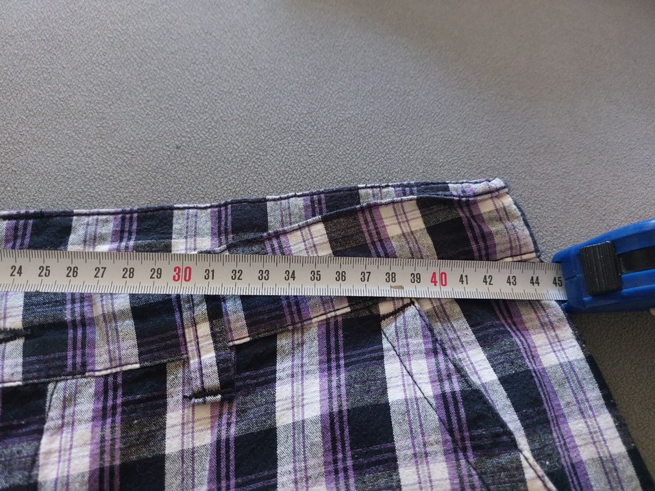 Mor Ekoseli erkek şortu - Görsel 2