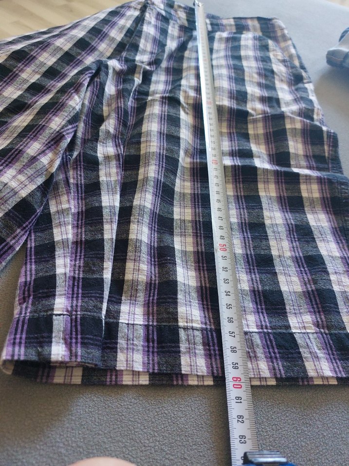 Mor Ekoseli erkek şortu - Görsel 3