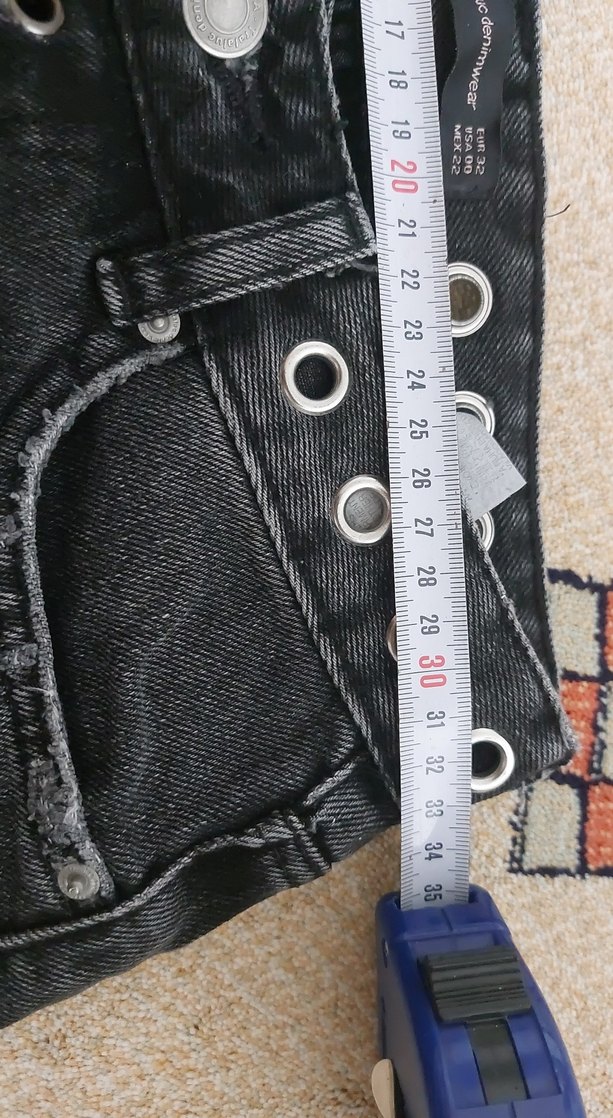 zara gümüş halka detaylı kot pantalon - Görsel 4