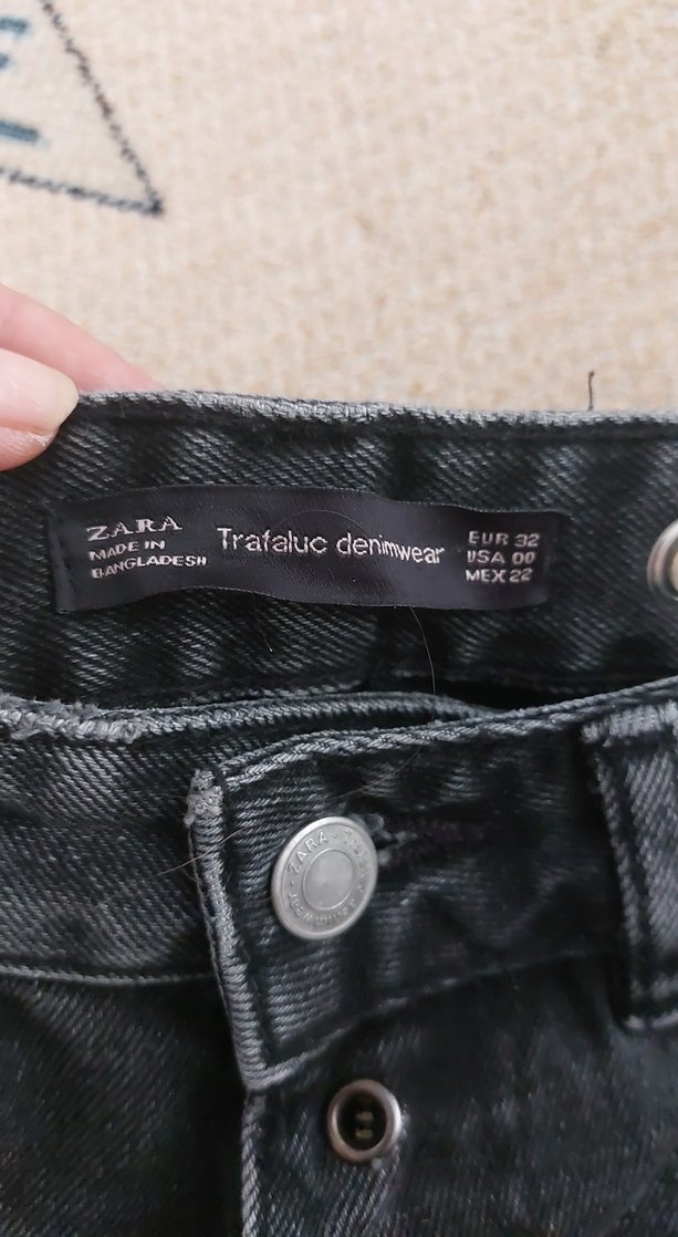 zara gümüş halka detaylı kot pantalon - Görsel 3