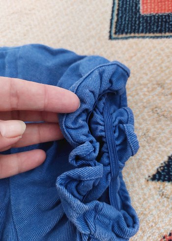 Twist Mavi Düğmeli elbise - Görsel 4