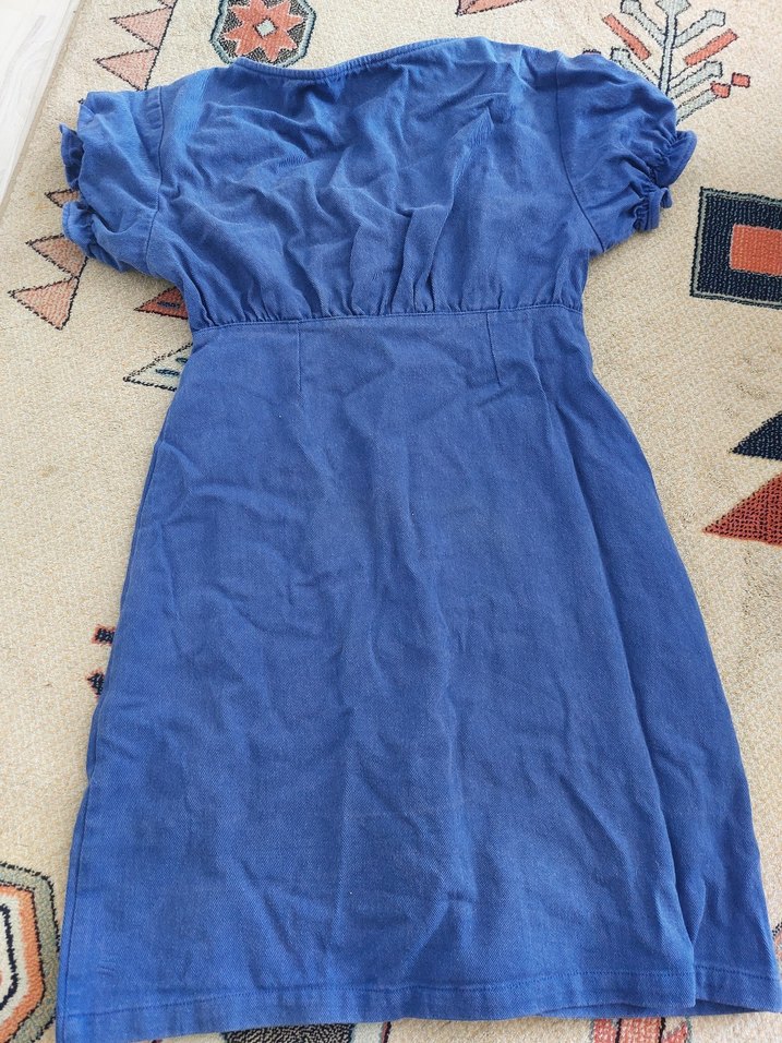 Twist Mavi Düğmeli elbise - Görsel 2