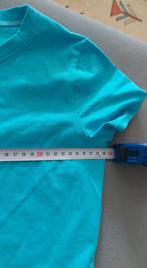 Turkuaz Kısa Kollu Midi Elbise - Görsel 3