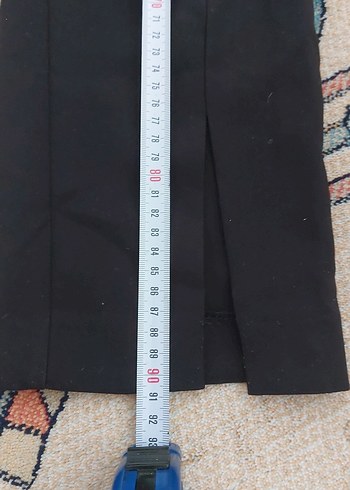 Kadın Siyah Midi Kumaş Pantolon - Görsel 7