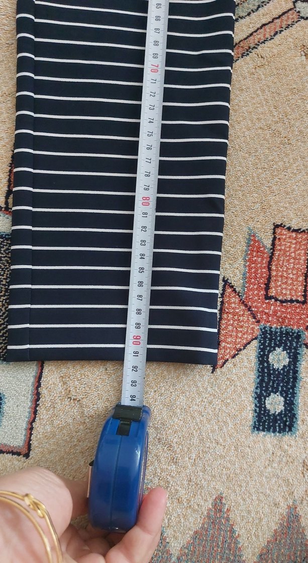 Lacivert Çizgili Kadın 
Pantolon - Görsel 5