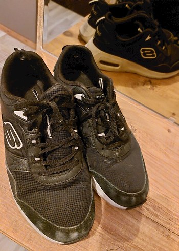 Skechers Siyah Spor Ayakkabı Velcro Detaylı - Görsel 3