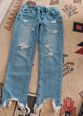 Pull&Bear Mavi Street Wear Kot Pantolon - Görsel 2