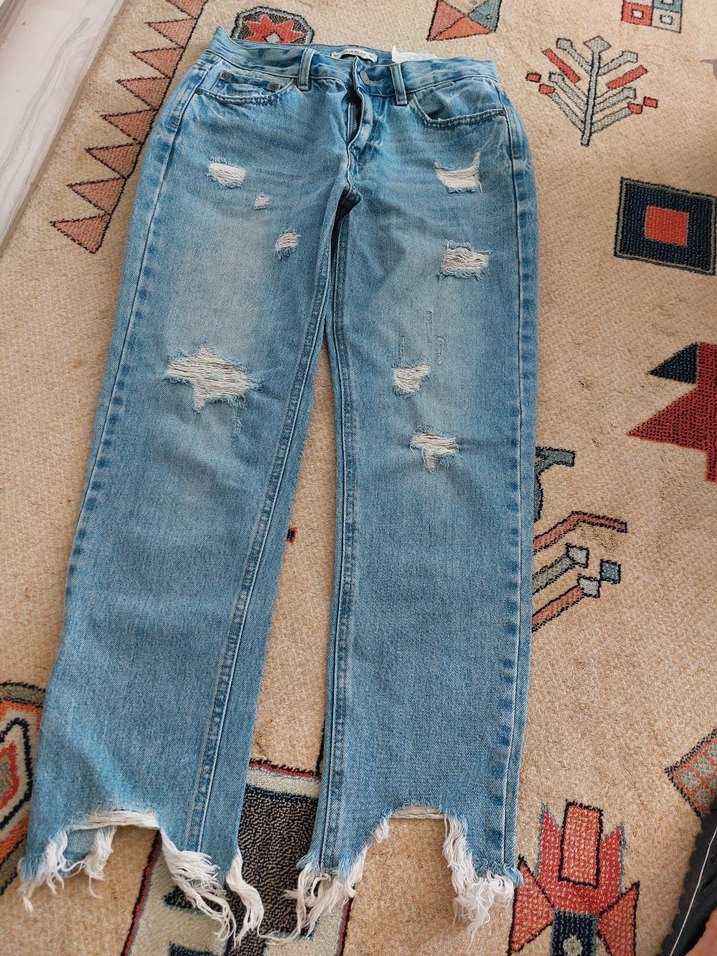 Pull&Bear Mavi Street Wear Kot Pantolon - Görsel 2