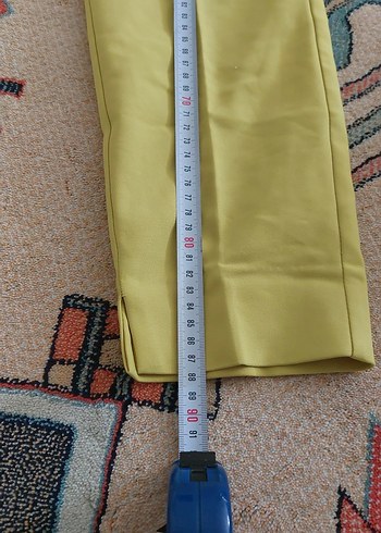 Sarı Kadın Midi Kumaş Pantolon - Görsel 7