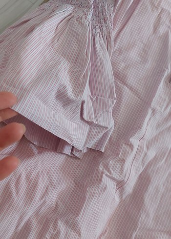 Düğmeli Pembe şortlu elbise - Görsel 7