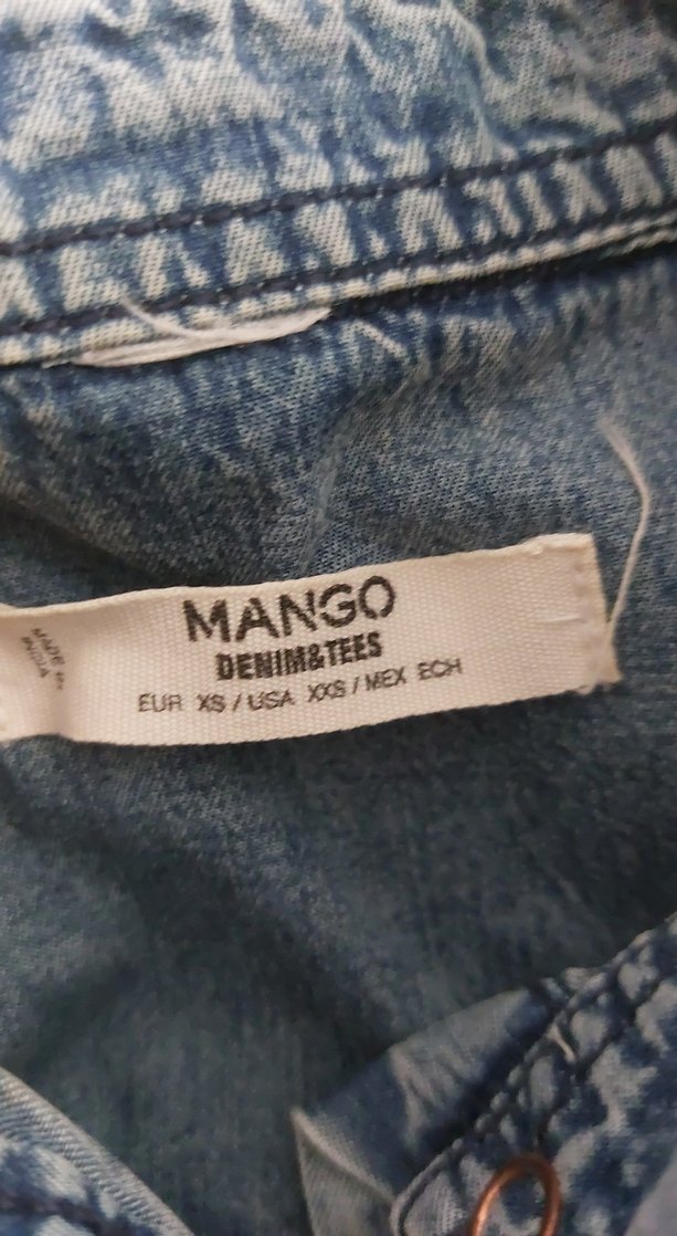 Kadın Denim Gömlek Düğmeli uzun Kollu - Görsel 2