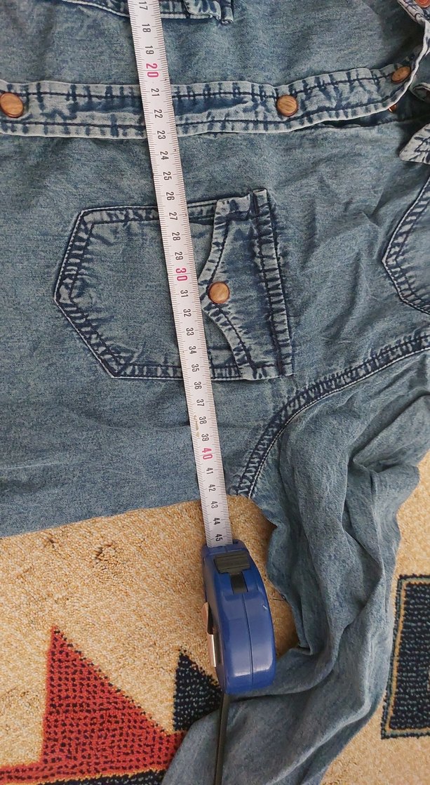 Kadın Denim Gömlek Düğmeli uzun Kollu - Görsel 3