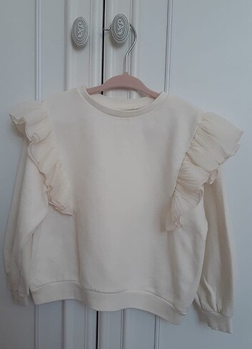 Kız Çocuk SweatShirt Fırfırlı 18/24 Ay 92 cm