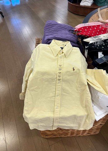 Ralph Lauren Sarı Gömlek Kadın, Uzun Kollu, Salaş Kesim - Görsel 2