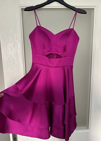 Dans marka fuşya mini abiye - Görsel 3