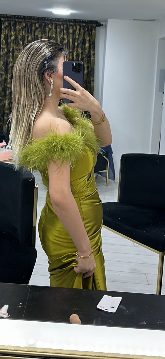 Drapeli Straplez Uzun Kadın Abiye Elbise - Görsel 3