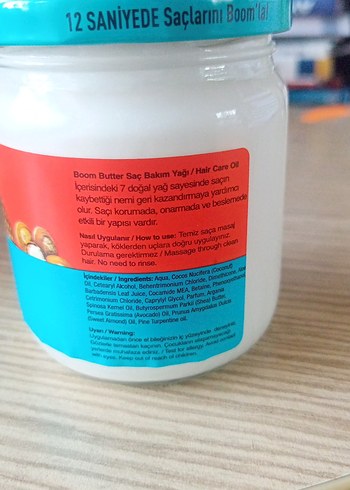 Beden Boom Butter Saç Bakım Kremi 7 Yağlı