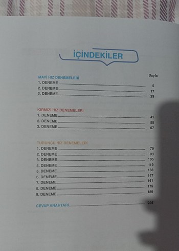 Hız ve Renk Yayınları 15x40 AYT Fen Bilimleri Denemeleri