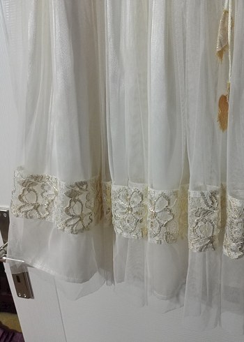 Kız Çocuk Beyaz Dantel İşlemeli Klasik Elbise - Görsel 6