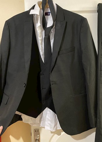 Erkek Siyah Regular Fit Ofis Takım Elbise - Görsel 2