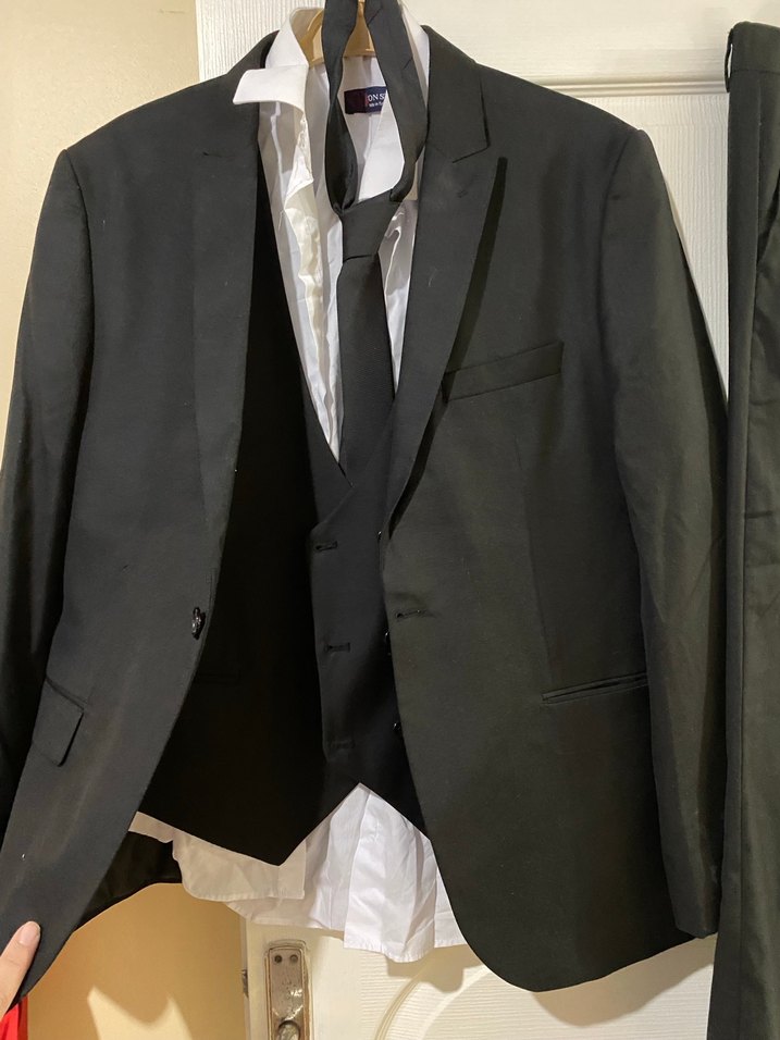 Erkek Siyah Regular Fit Ofis Takım Elbise - Görsel 2