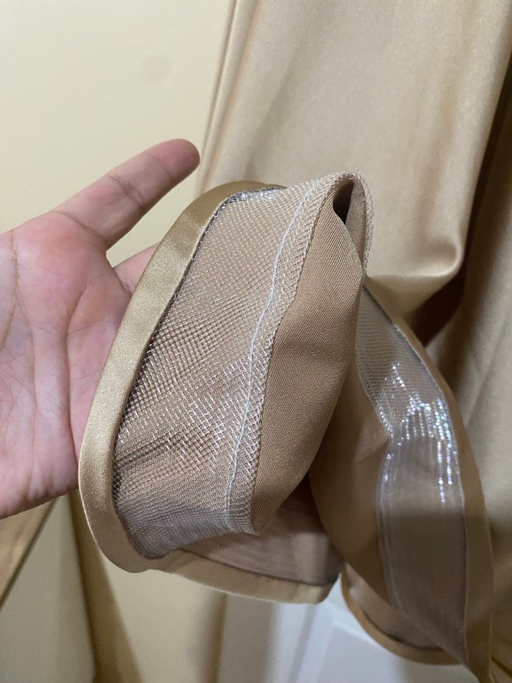 Bej Drapeli Uzun Kadın Etek - Görsel 2