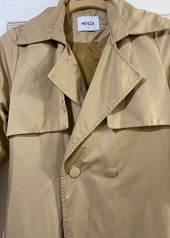 Bej Uzun Kadın Trençkot - Görsel 2