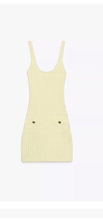 Zara Butter yellow elbise