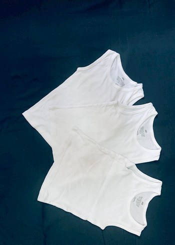 H&M H&M Beyaz Çocuk Atlet 3'lü Paket