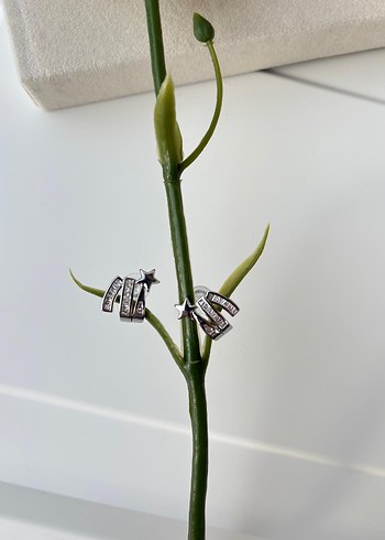 Xuping Çelik Kararmaz Üçlü Görünüm Küpe - Görsel 2