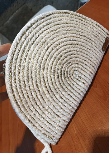 Bohem Krem Kadın Clutch Çanta