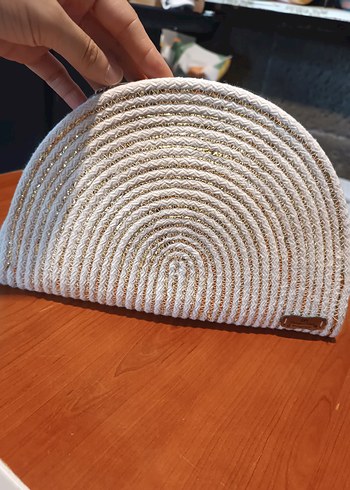 Bohem Krem Kadın Clutch Çanta