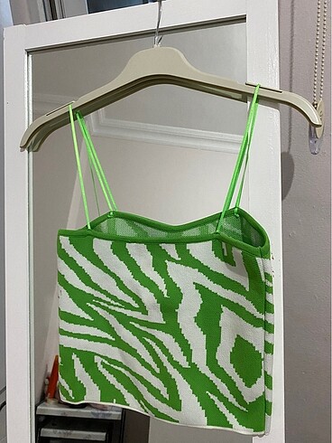 xs Beden Zebra desenli crop