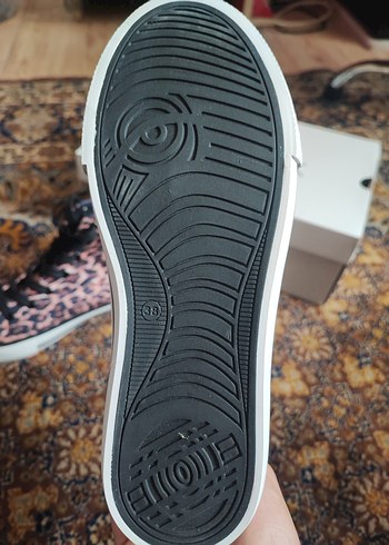 38 Beden kahverengi Renk Leopar Desenli Kürklü Platform Kadın Spor Ayakkabı