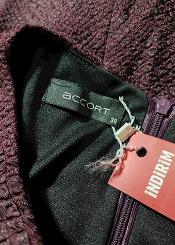 Bordo Piliseli Kolsuz Triko Elbise - Görsel 7