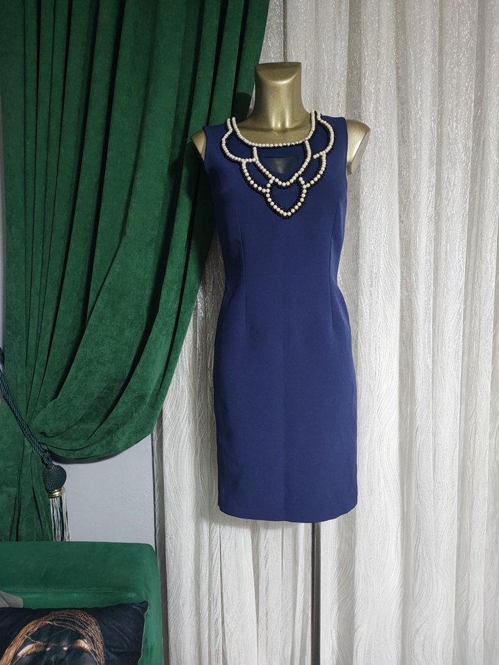 inci detaylı elbise - Görsel 4