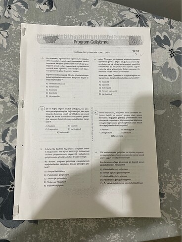 KPSS eğitim bilimleri yaprak testler