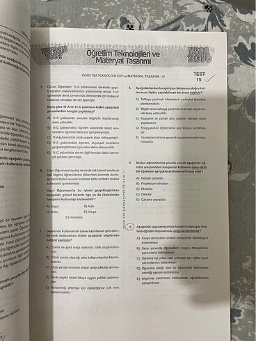 Beden Renk KPSS eğitim bilimleri yaprak testler