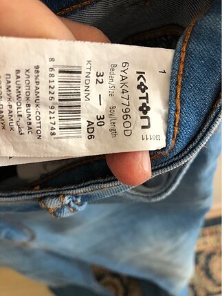32 Beden mavi Renk Jean pantolon