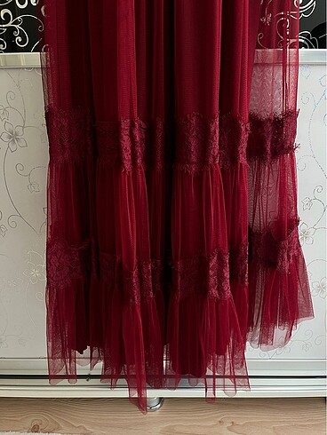 38 Beden Bordo tesettür abiye