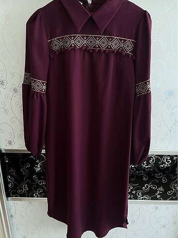 Mürdüm uzun ara boy tunik