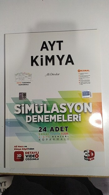 224 Basım 3D Yayınları Ayt Kimya Deneme 