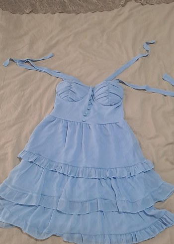 Bebe Mavisi Mini Elbise - Görsel 3