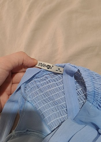 Bebe Mavisi Mini Elbise - Görsel 6