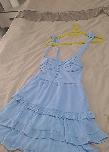 Bebe Mavisi Mini Elbise - Görsel 2