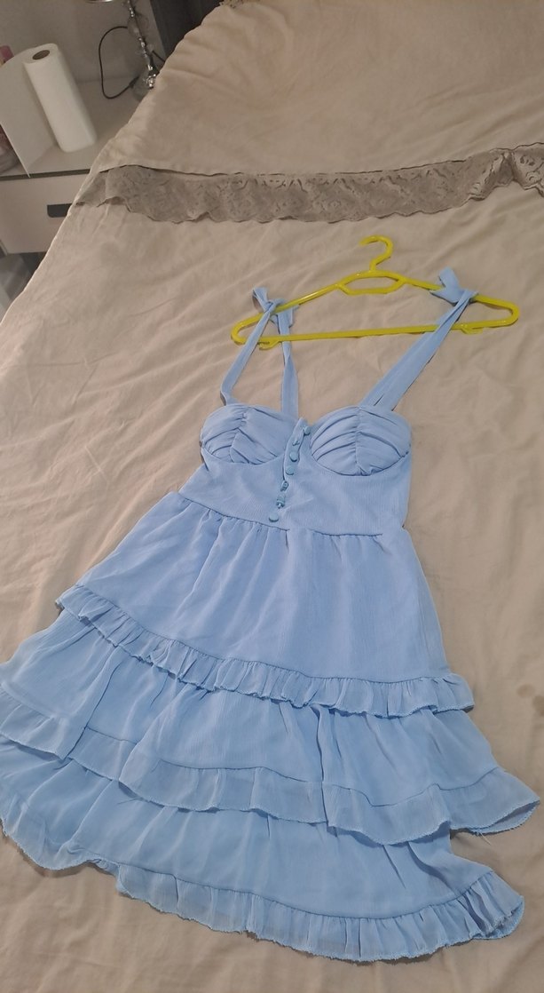 Bebe Mavisi Mini Elbise - Görsel 2