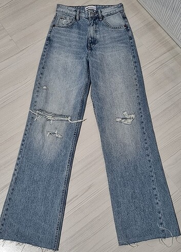 Zara yırtık detaylı jean 